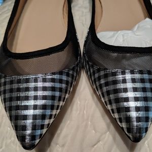 NWT metallic houndstooth JCrew pointy toe flats